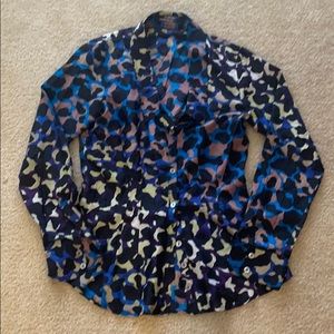 Nanette Lepore leopard printed silk shirt